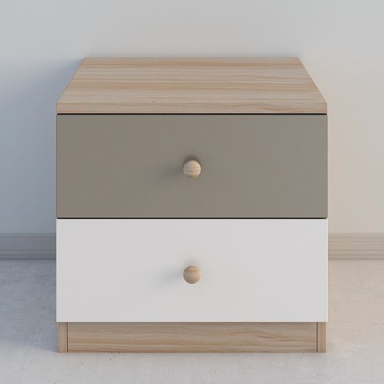 Modern Minimalist Bedside Table 3D model
