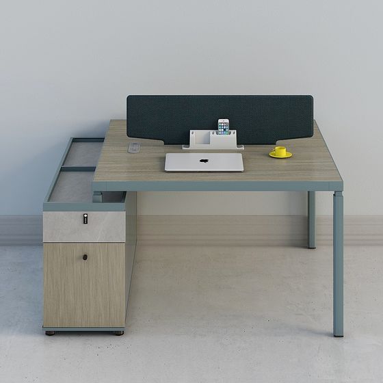 Modern Minimalist Office Desk 3D model