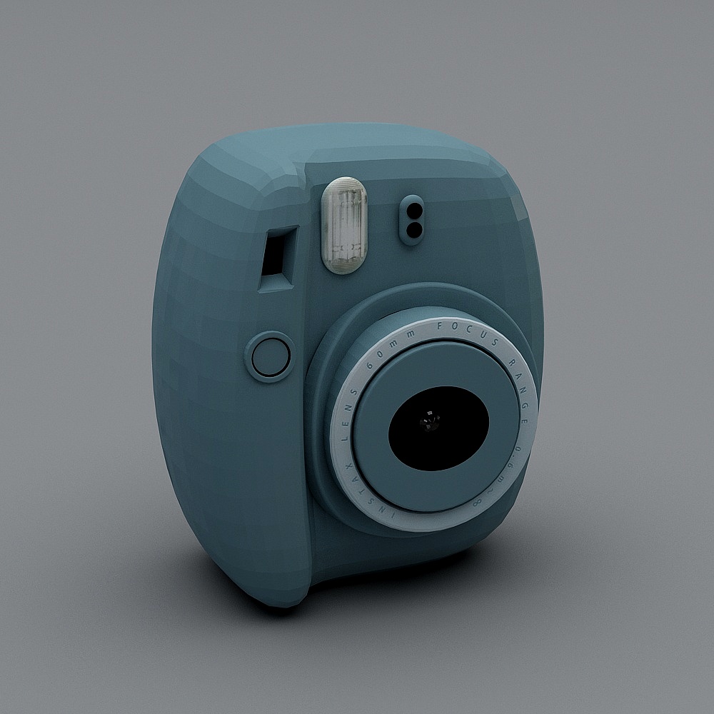 Retro Camera 3D model in Low Poly Style