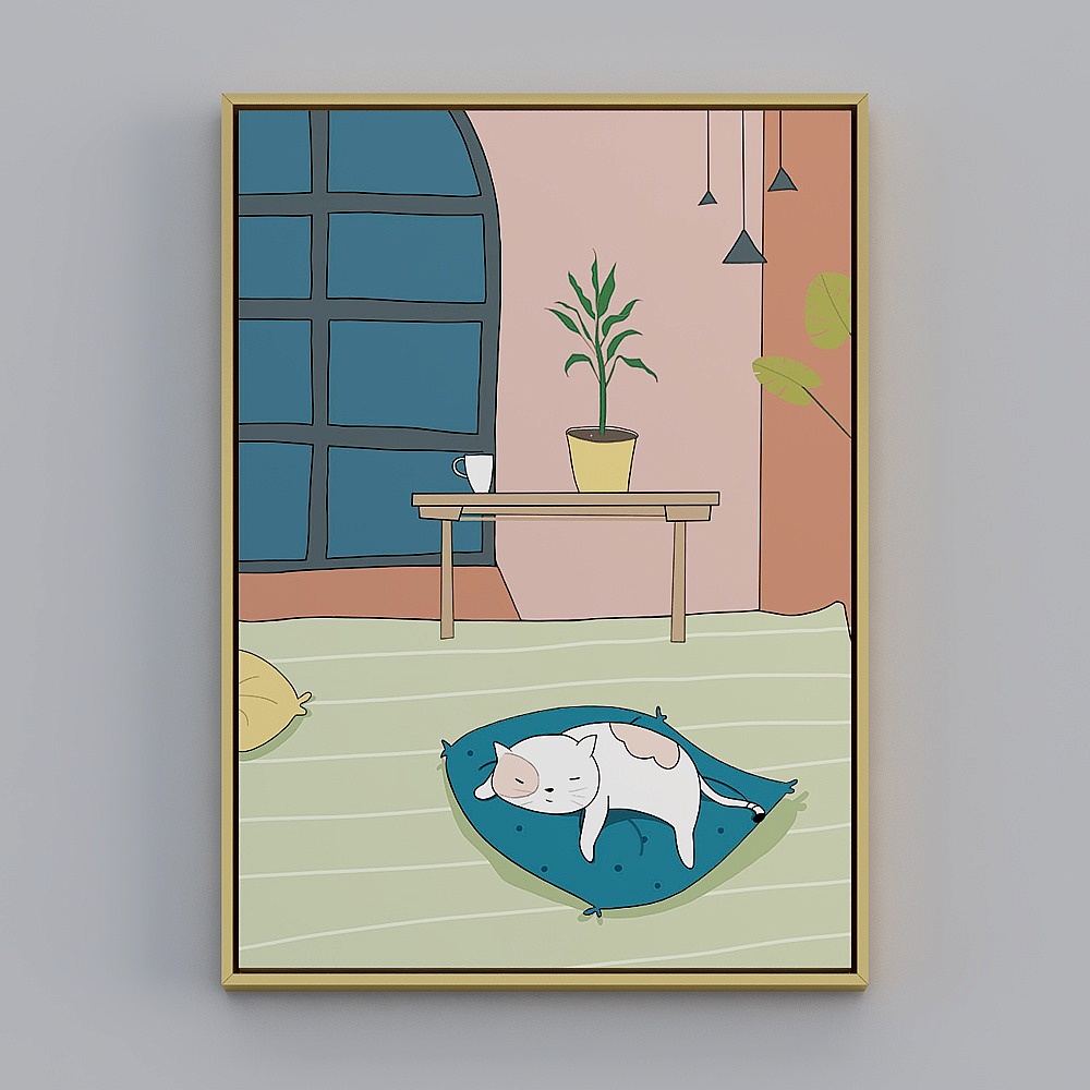 Cat Napping 3D Model