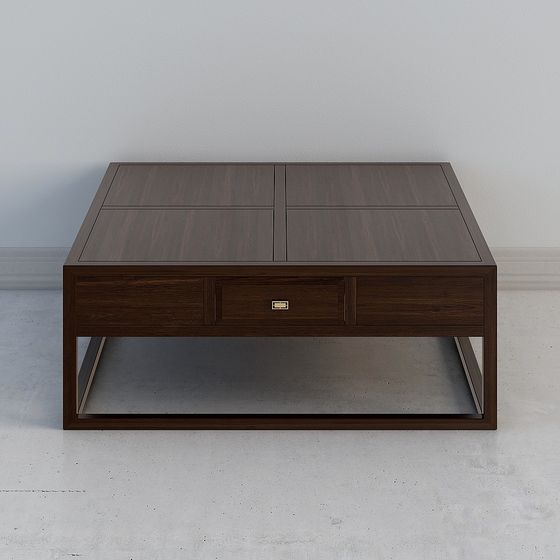 Elegant Square Storage Coffee Table 3D model