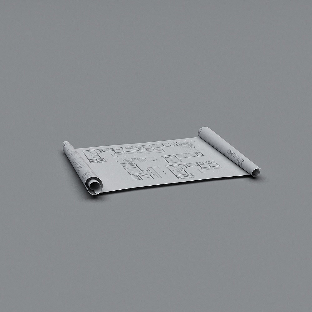 Architectural Blueprint 3D model