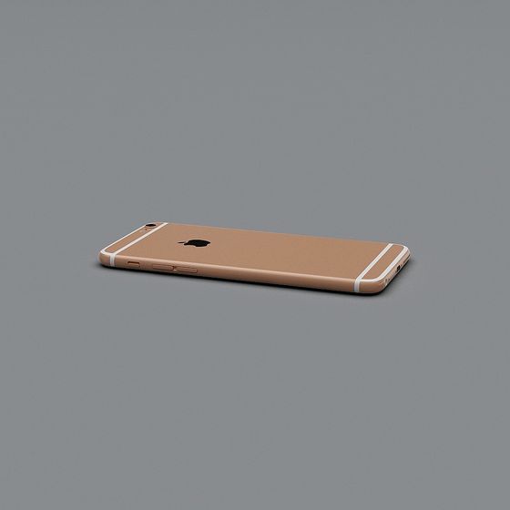 Golden iPhone 6s Plus 3D model