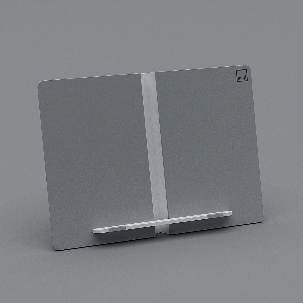 Elegant Gray Bookshelf 3D Model