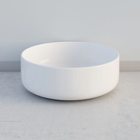 Minimalist Round Bowl 3D model for Modern Design