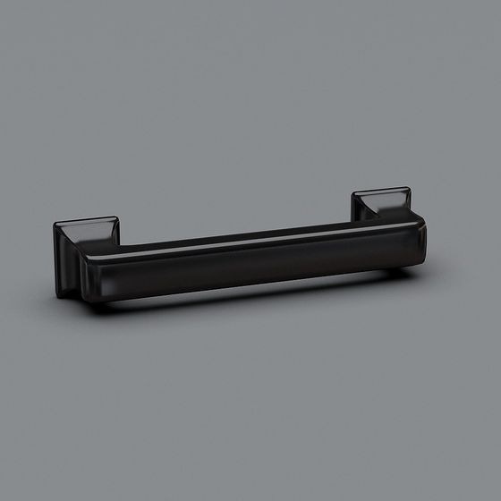 Sophisticated Black Handle 3D model for Creative Projects