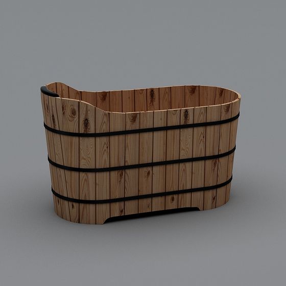 Vintage Wooden Barrel 3D model