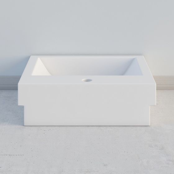 Modern Minimalist Square Sink 3D model