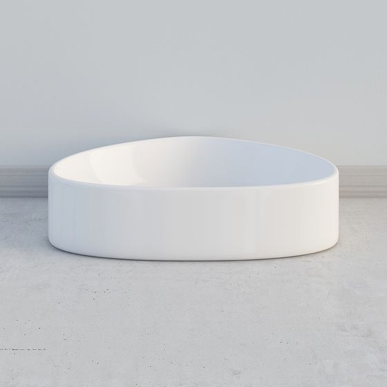 Alice Series Stage Basin 3D Model in Gray