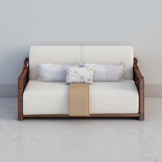 Urban Sofa 3D model - Modern Minimalism Meets Vintage Craft