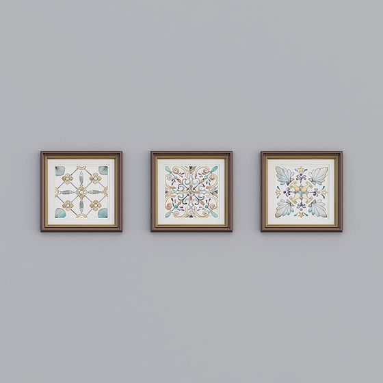Wall Art Triptych 3D model