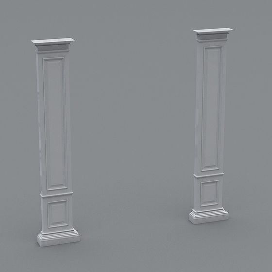 Elegant Roman Column Low-Poly 3D Model