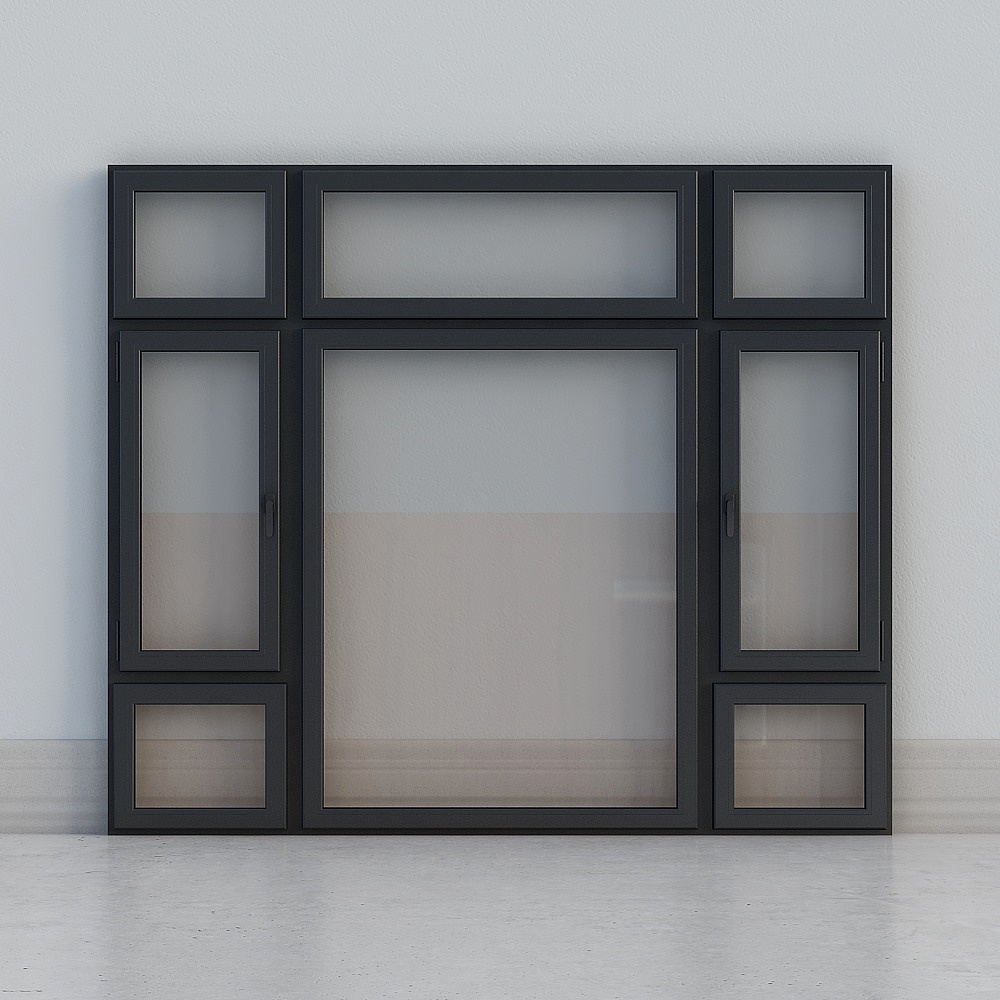 Combinaison moderne de fenêtres en aluminium