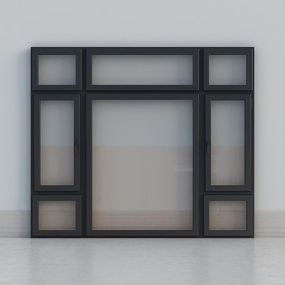 Combinaison moderne de fenêtres en aluminium