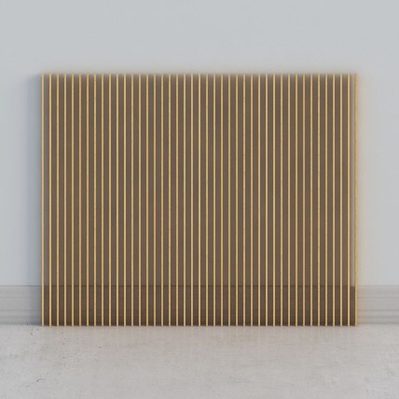 Stylish Wooden Louver 3D Model for Interiors