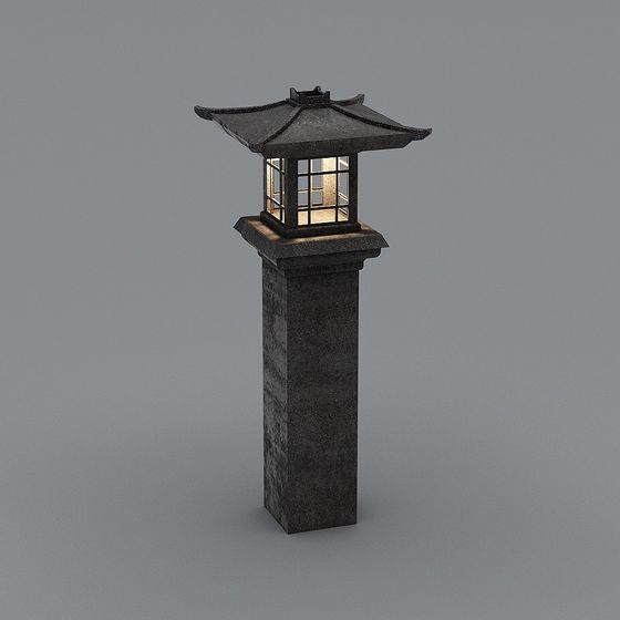 Elegant Japanese Lantern 3D Model