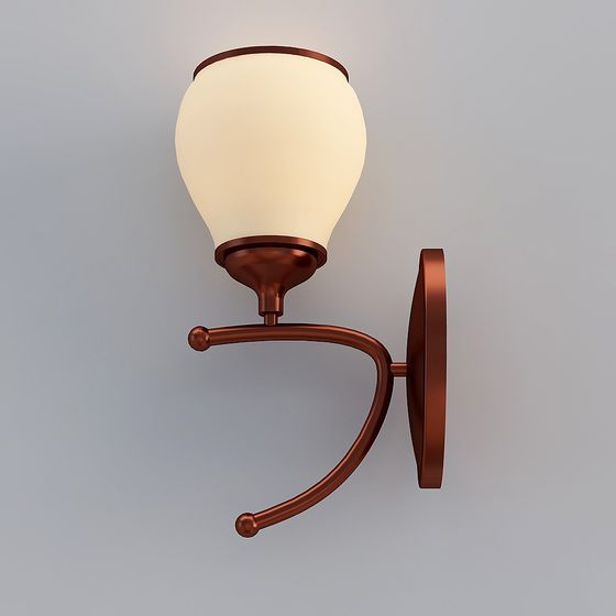 Vintage Copper Wall Light 3D model