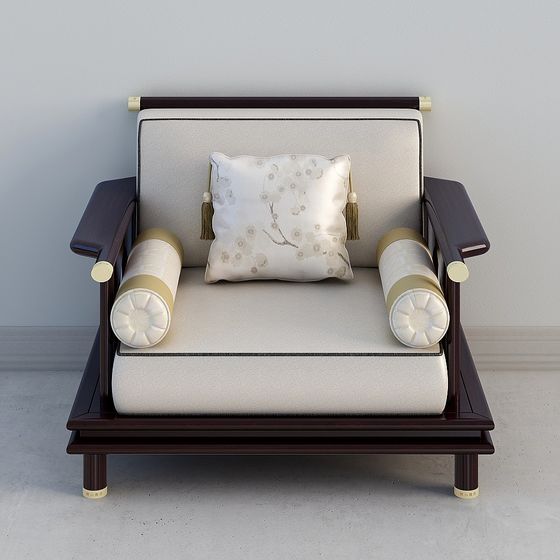 Elegant Low-Polygon Sofa 3D Model