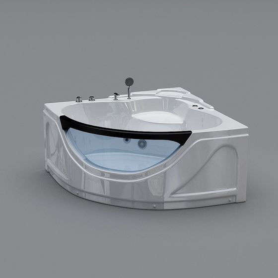 Elegant 3D Bathtub Model for Modern Interiors