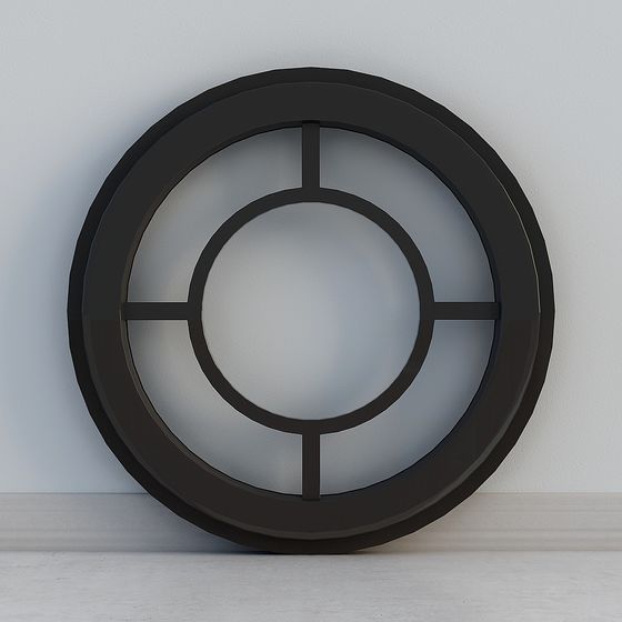Round Window Low-Poly High-Detail 3D model