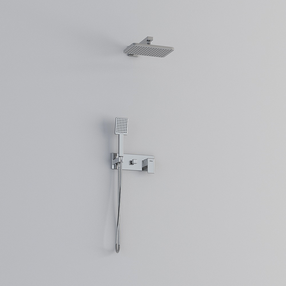 The wall spilled water shower