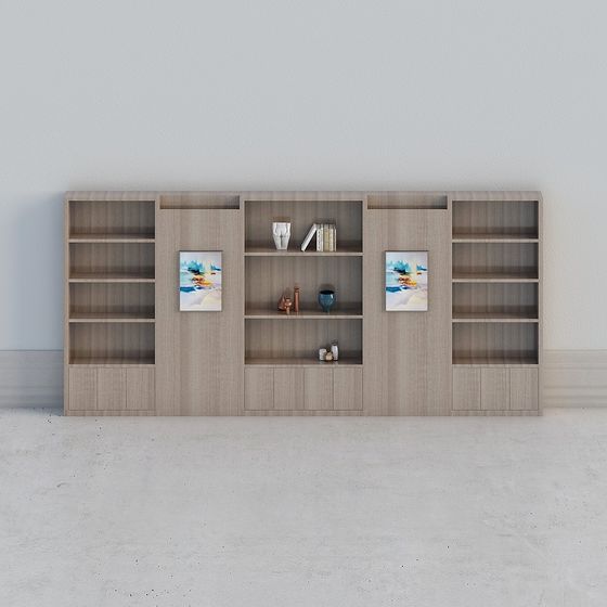 Stylish Urban Bookshelf 3D model for Designers