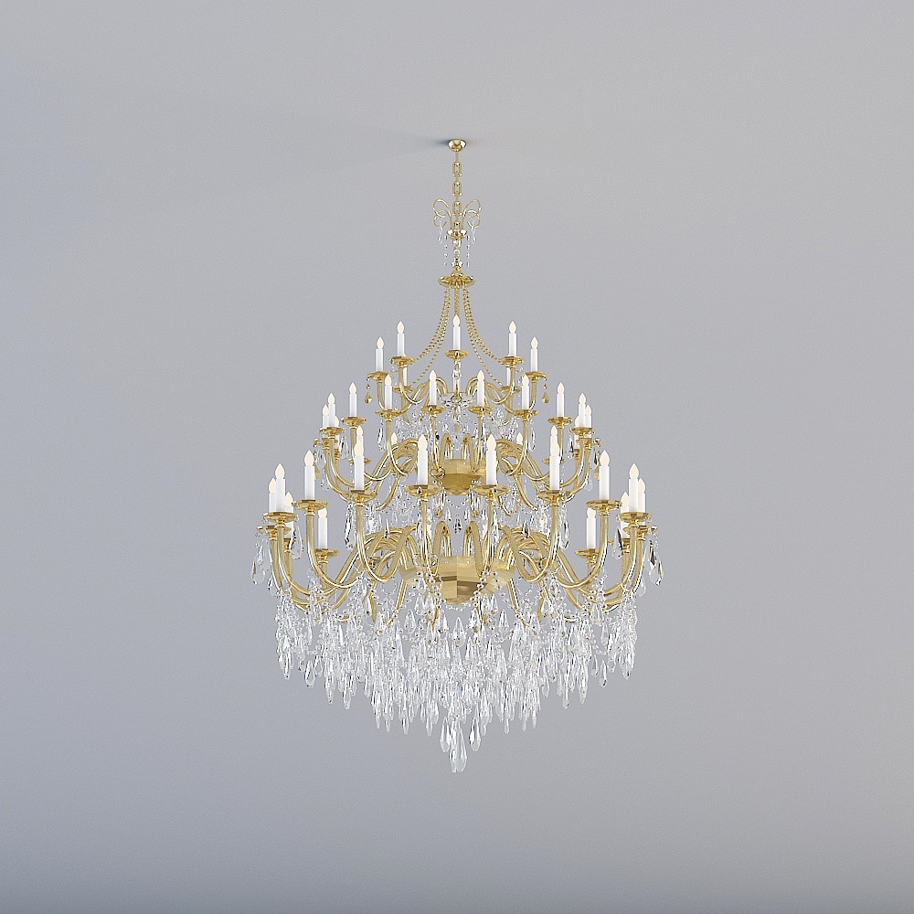 Majestic Crystal Chandelier 3D model