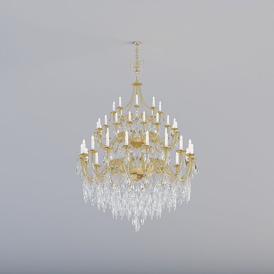 Majestic Crystal Chandelier 3D model