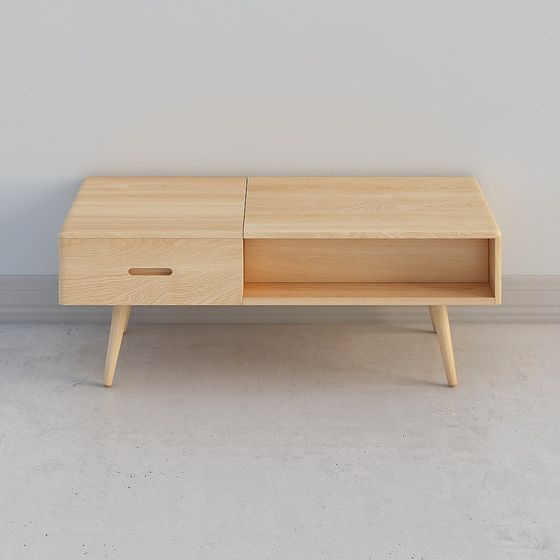 Brown Milan Coffee Table 3D Model for Living Areas