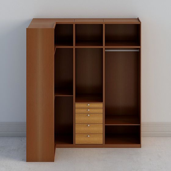 Modern Minimalist Wardrobe 3D model Design