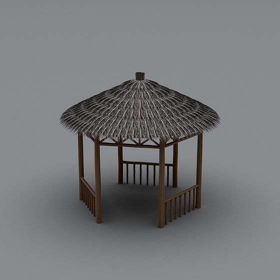 Avant-toit en herbe rond