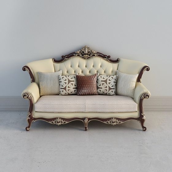 Royal Comfort Retro-Modern Sofa 3D model
