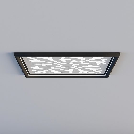 Elegant Low-Poly Ceiling Decor Panel 3D model