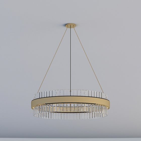 Crystal Halo Chandelier 3D model