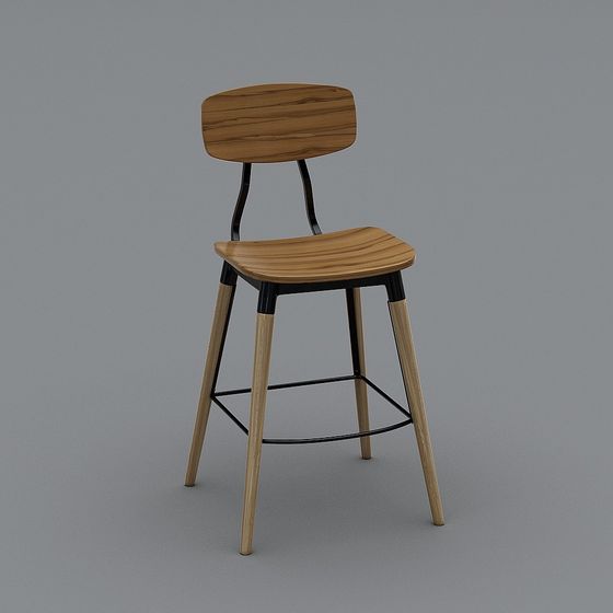 Stylish Vintage-Modern Chair 3D model