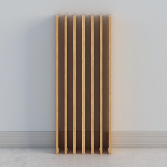 Contemporary Wooden Louver Screen 3D model