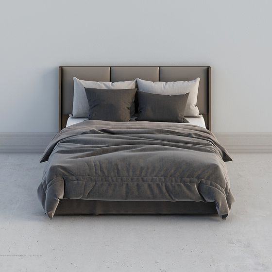 Modern Minimalist Bed 3D model