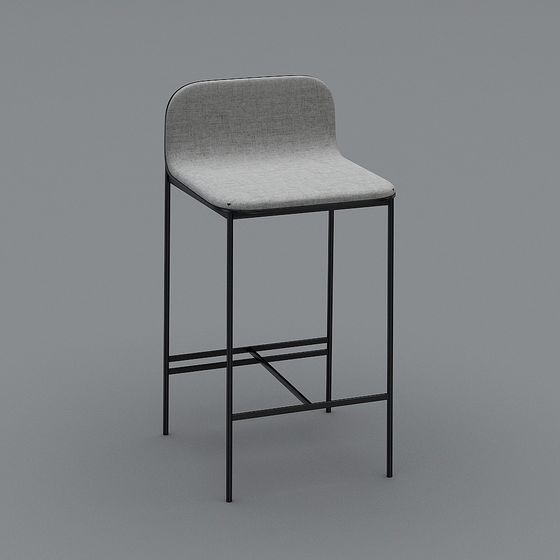 Elegant Minimalist Bar Stool 3D model