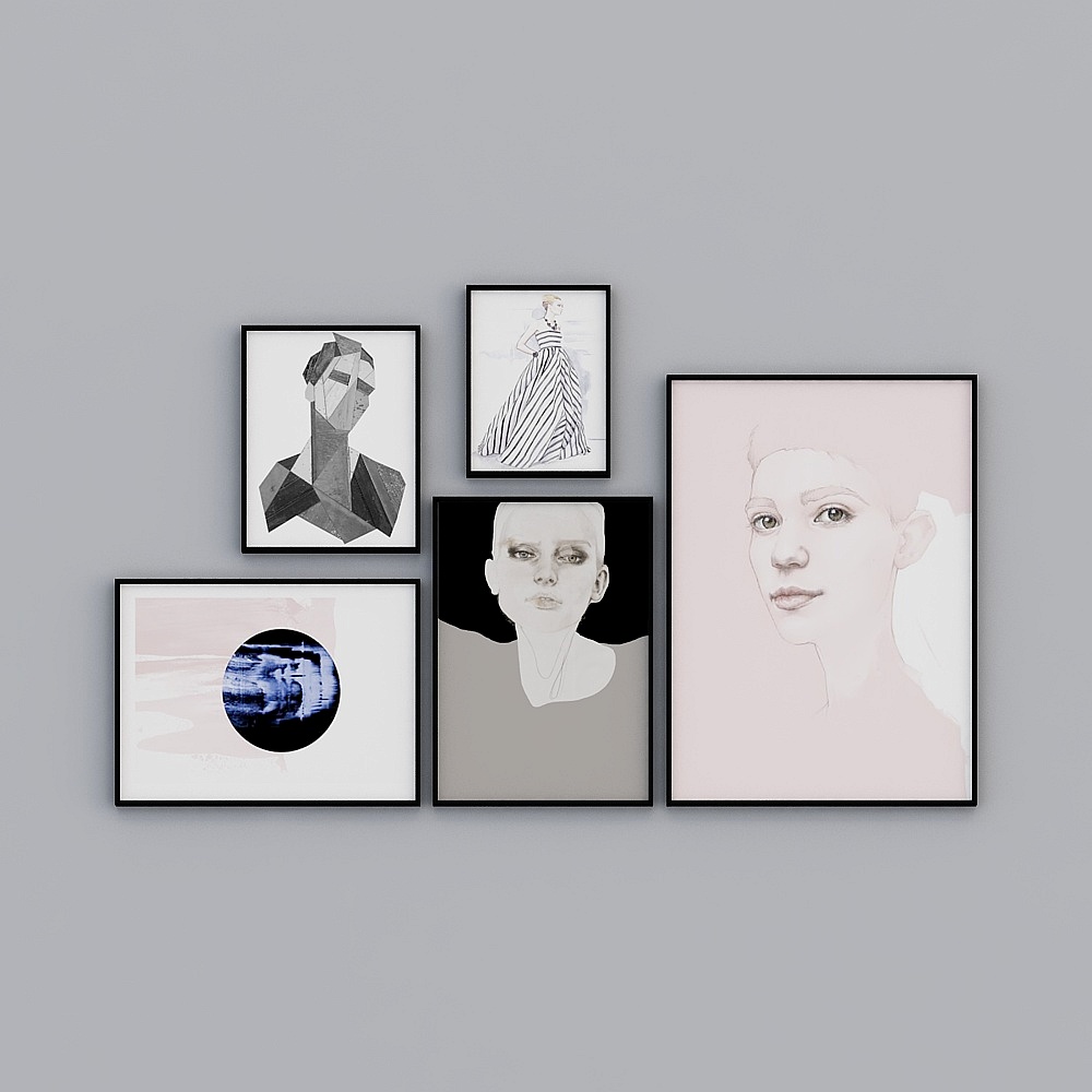 Modern aesthetic photo wall 371422-4