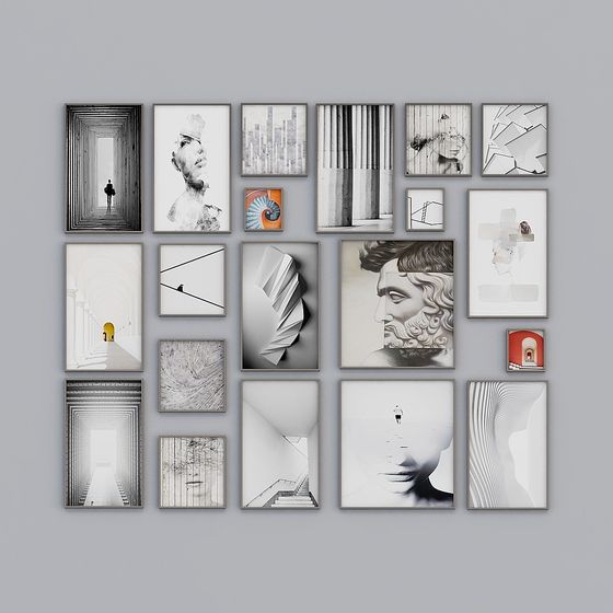 Combinación de pintura decorativa moderna 346457