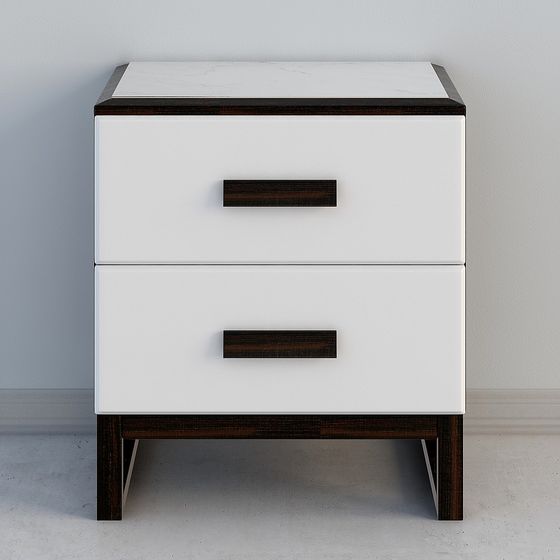 Stylish Modern Bedside Table 3D model