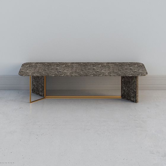 Contemporary Gray Restaurant Table 3D Model