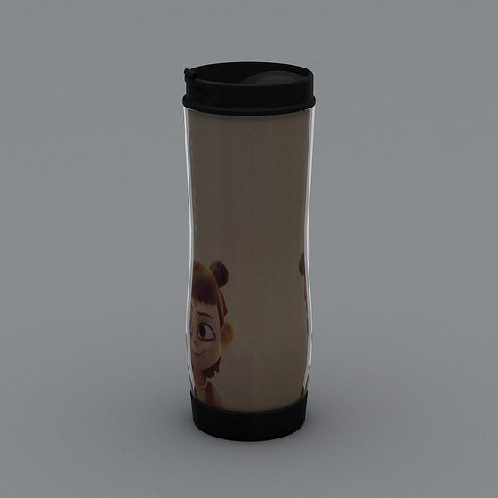 Charming Low-Poly Travel Mug 3D model