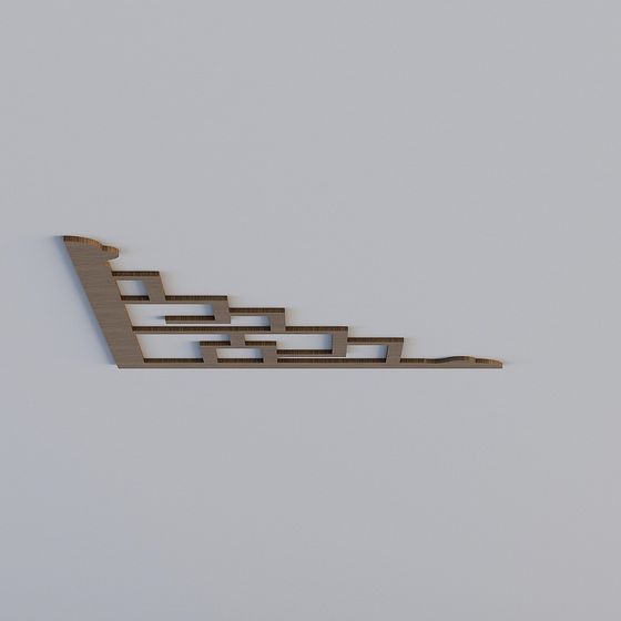 Modern Geometric Staircase 3D model