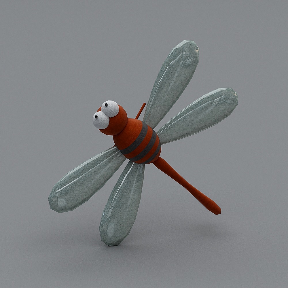 Charming Dragonfly 3D Model for Creative Projects