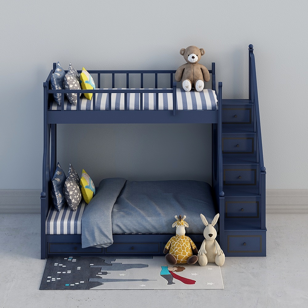 Modern children's bunk beds combination ( hanging ladder)