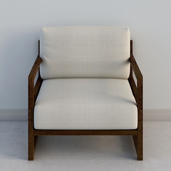 Scandinavian Single Sofa,Seats & Sofas,Single Sofa,Earth color