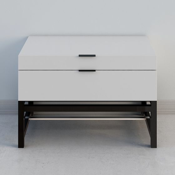 Stylish Nightstand 3D model for Contemporary Interiors