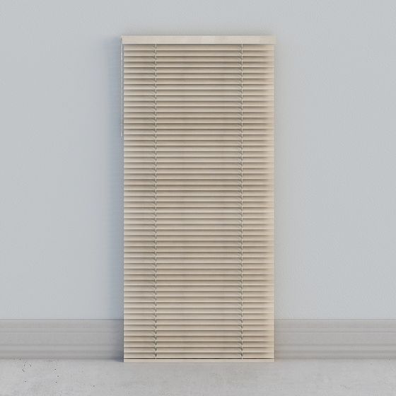 Wooden Louvered Window 3D model