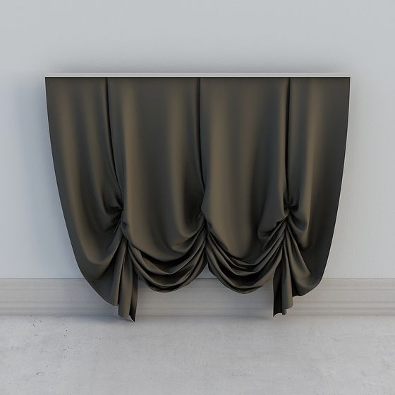 Low Poly Curtain 3D model for Modern Aesthetics